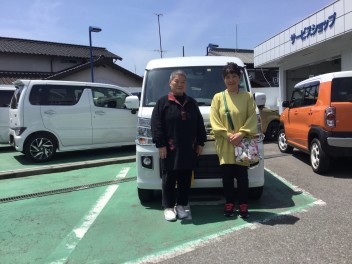 充実の室内空間。エブリィワゴンご納車です！